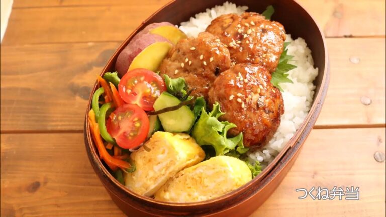 【つくね弁当】簡単☆きんぴら☆きゅうりの塩昆布和え☆わっぱ弁当☆bento☆調理動画＆雑談☆150