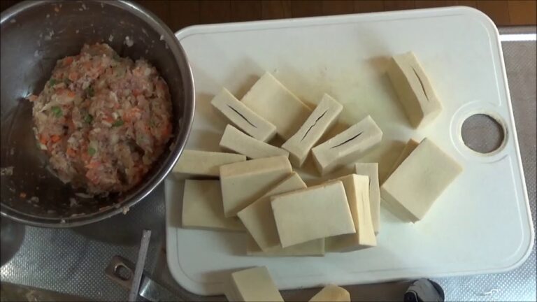 高野豆腐の肉詰め