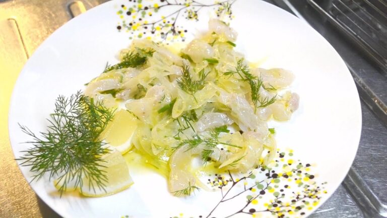 ヒラメとディルのカルパッチョの作り方　　How to make carpaccio of flounder and dill