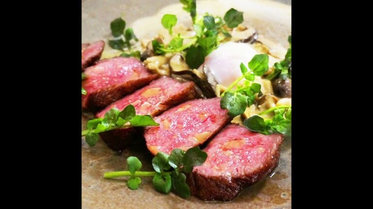 【豪華で華やかな人気の肉レシピ】京都・ミシュラン星付きイタリアンシェフの「ビーフのタリアータ きのこクリームソース」 #ダイジェスト版 #Shorts
