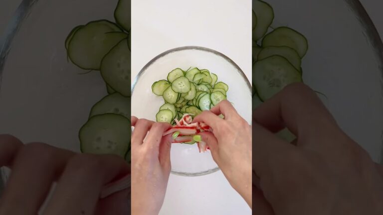 【1分クッキング】きゅうりカニカマ🥒🦀胡麻ドレ和えが最強に美味しい！！