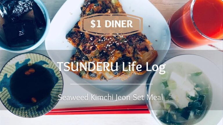 【ワンコイン食堂】賞味期限迫る海藻キムチチヂミ定食 | 【1$ DINER】 Seaweed Kimchi Jeon Set Meal