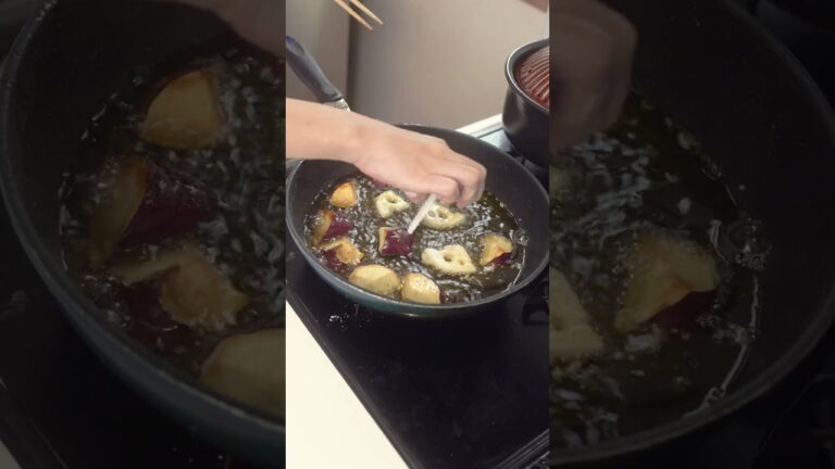 主婦が作るカボチャとレンコンの甘酢あん