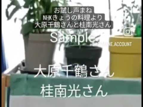 お試し　声まね　ものまね　NHK　きょうの料理　大原千鶴　さんと　桂南光　さん