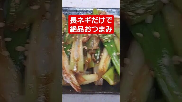 【簡単料理】すぐに作れる長ネギだけで最強のおつまみ！ #簡単レシピ #shorts #おつまみ