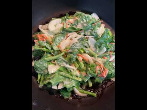 おがくず付き長芋と野菜チヂミ