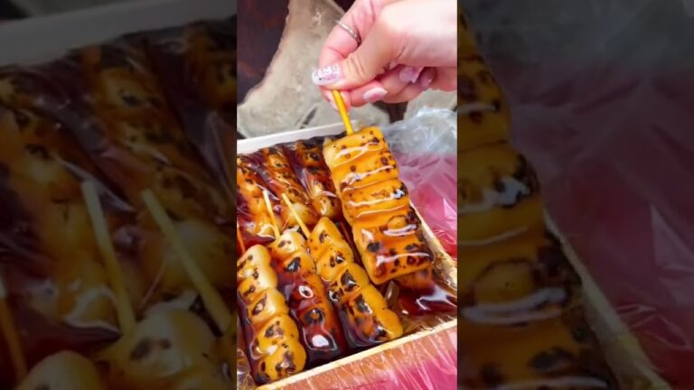 焼きたて！ほかほかもちもちのみたらし団子が絶品すぎた！【大阪グルメ 喜八洲総本舗】#shorts