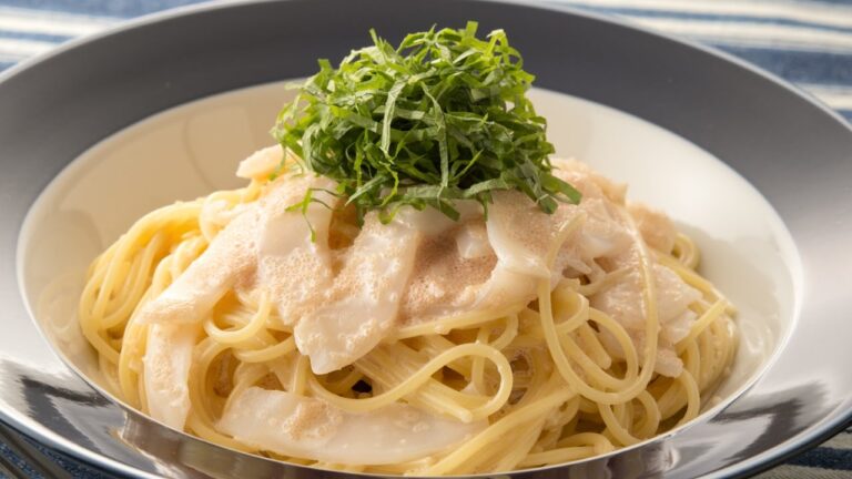 タラコとイカのスパゲティ