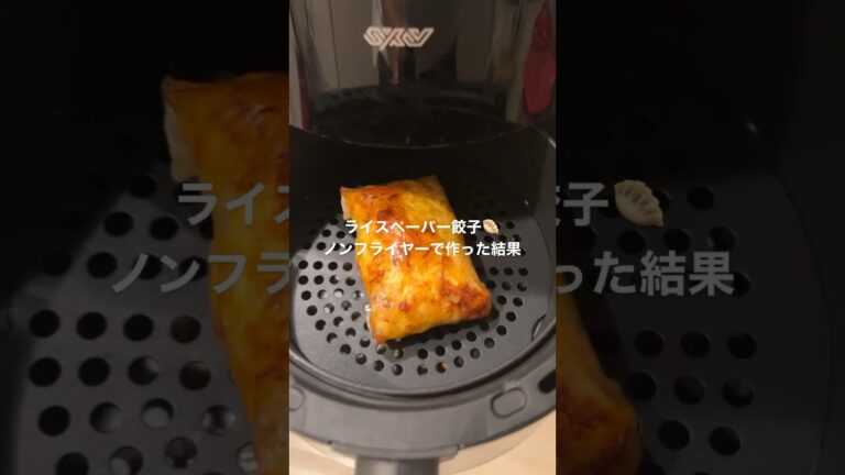 ライスペーパー餃子がおいしすぎた🥟 #エアフライヤー #ノンフライヤー #airfryer #ライスペーパー #ricepaper #shorts