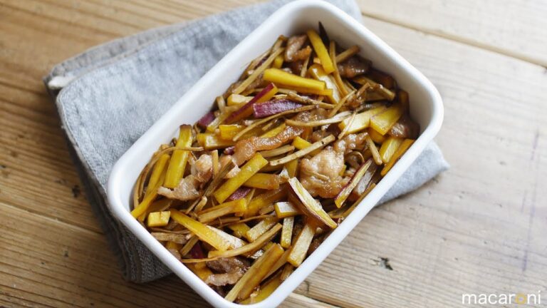 ごぼうとさつまいもの黒酢豚きんぴら のレシピ 作り方【作り置き】