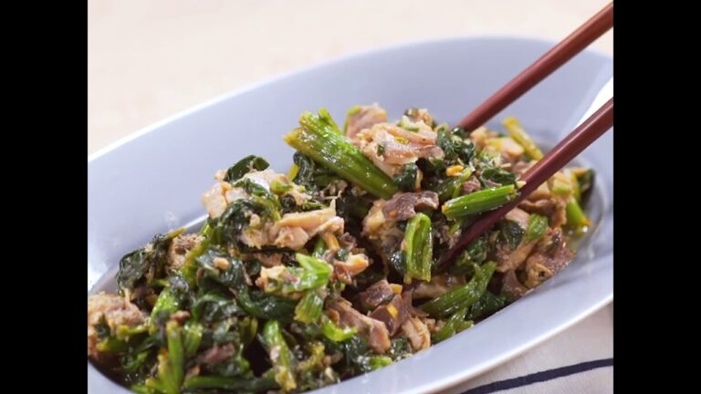 「コンビニＵＰ！」クッキング 【さば缶とほうれん草のラー油】
