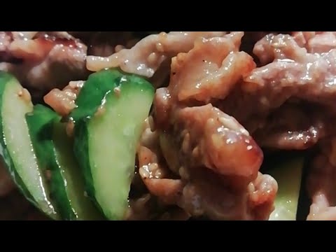 【豚こま✕きゅうり🥒】今日のお弁当🍳リアルな朝の台所