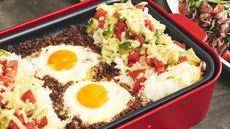コチュジャンたれで簡単！ホットプレートタコライス風