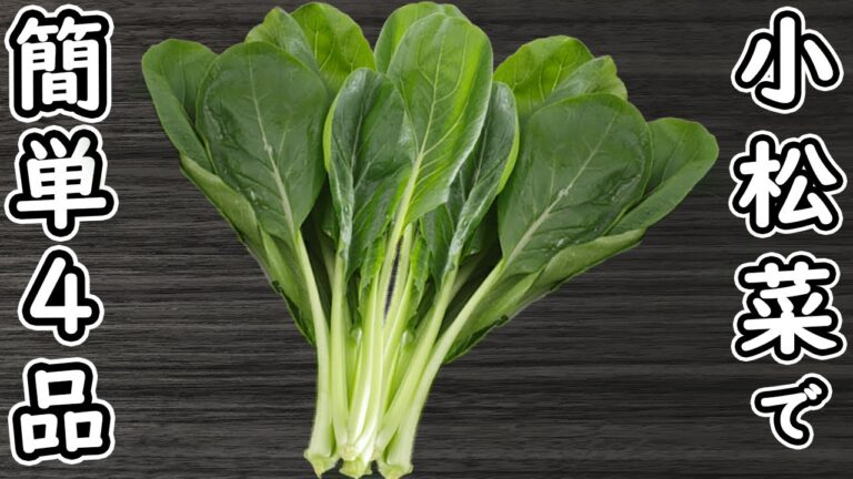「小松菜の簡単レシピ3品」材料2つ！箸が止まらない絶品おかずの作り方　節約レシピ　時短レシピ