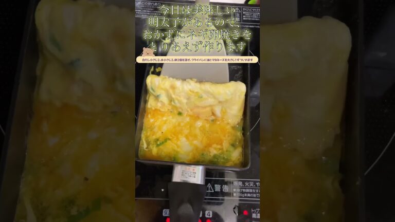 ただネギ卵焼きをつくる動画#卵焼き #だし巻き卵 #玉子焼き #卵レシピ #tamagoyaki #dashimakitamago #tamago #かんたん料理 #おかずレシピ #お弁当おかず