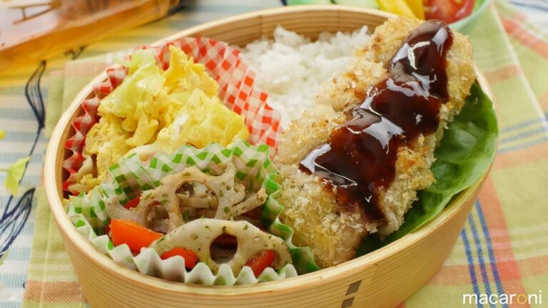 【ねぼすけ弁当】トースター で 簡単 お弁当 ！豚バラ肉 で ミルフィーユ とんかつ 弁当 のレシピ 作り方