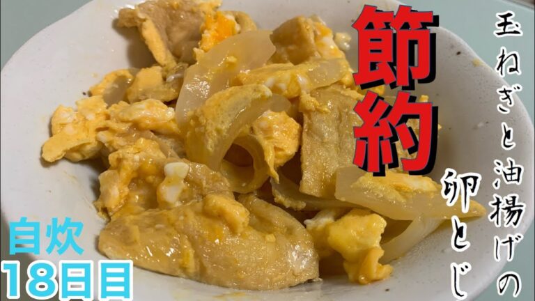 【料理初心者向け】詳しく説明します！『玉ねぎと油揚げの卵とじ』［簡単レシピ］