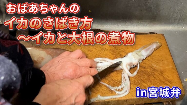 石巻のおばあちゃんによるイカのさばき方～イカと大根の煮物～宮城弁の解説付き