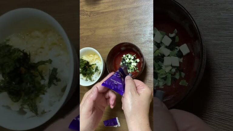 普通が美味しい簡単朝ごはん／たまごかけごはん／インスタントの即席みそ汁／漁師のまかない海苔