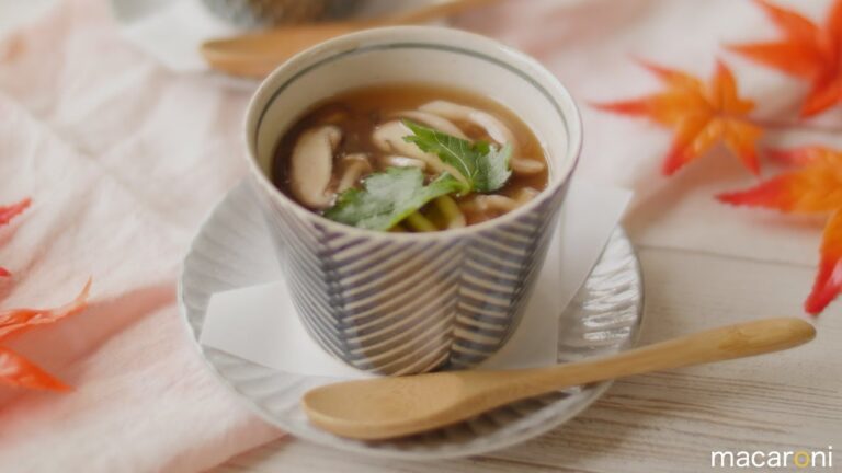 フライパンで簡単！ たっぷり きのこの あんかけ 茶碗蒸し のレシピ 作り方