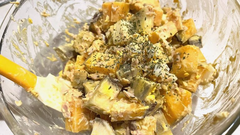 子供も大人もやみつきになる!!さつまいもとツナのマヨサラダレシピ