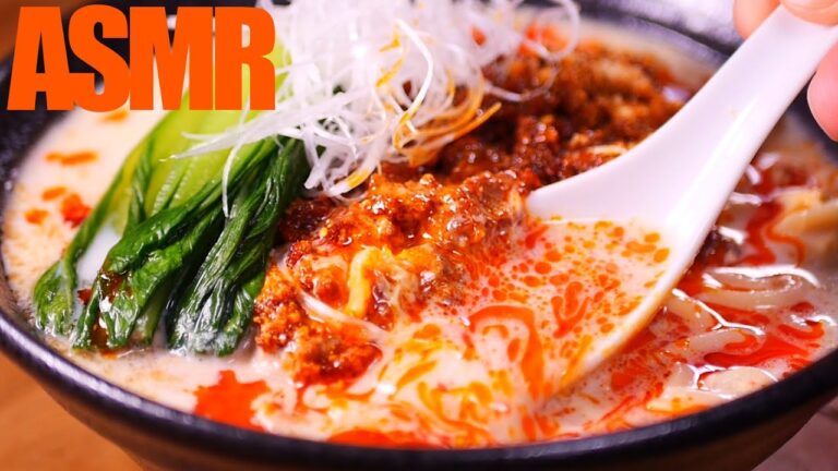 「食べる肉味噌ラー油」で作る特製担々麺【料理レシピ/中華料理/坦々麺/料理音/ASMR】