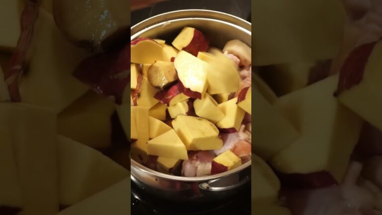 さつまいもの煮物　#asmr #japan #料理 #food #cooking #countryside #dinner #ごはん #自炊 #田舎