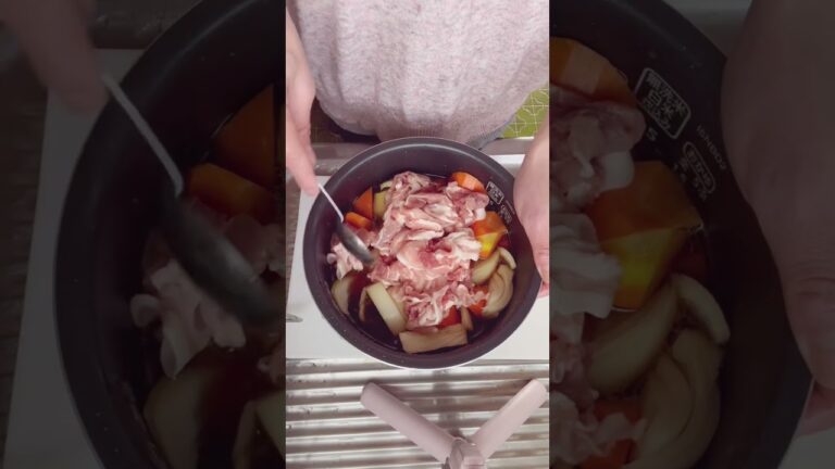 ごま油が決めて‼️【炊飯器で肉じゃが #shorts #ひめりんご