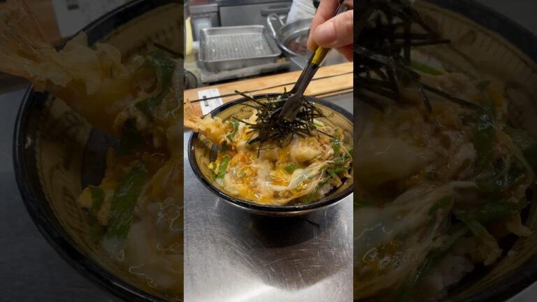 【大阪グルメ】【天とじ丼】【そばよし本店シリーズ】#japan #gourmet #recommended #osaka #おすすめ #グルメ #そば #튀김 #tempura
