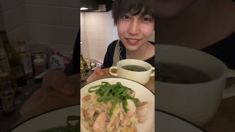 大根おろしでさっぱり夜ご飯with鶏肉【自炊日記】 #Shorts