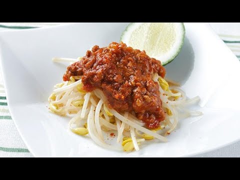 おかずラボ　ひき肉料理（７）豆モヤシのチリコンカン風