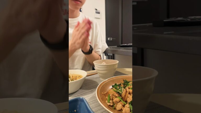 大根とひき肉の醤油炒めな晩ごはん！#男子ご飯 #料理男子 #料理勉強中 #おうちごはん #クッキングラム #自炊男子 #よるごはん日記 #暮らしを楽しむ