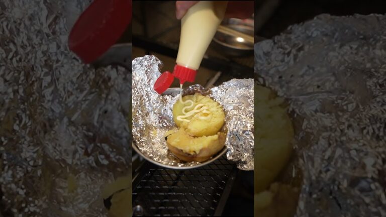 ジャガイモなら明太マヨでしょ！【七輪】#bbq #飯テロ