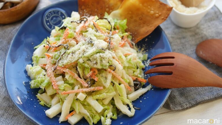 シャカシャカするだけ！ 白菜と塩昆布の シーザーサラダの レシピ 作り方