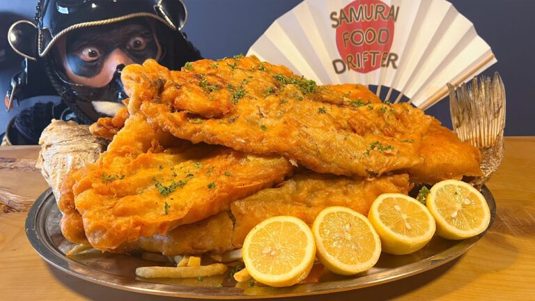 【大食い】大魚丸々一匹揚げちゃう!?重量不明のデカ盛りフィッシュ＆チップス!!【マルキン2nd】【武士飯】
