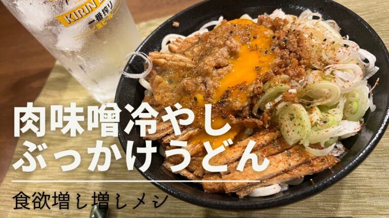 【五十ニ食目】暑い夏にもってこい冷やし肉味噌うどんを掻き込む#咀嚼音 #食事シーン #飯テロ