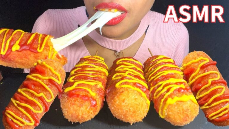 【咀嚼音】ポテトチーズドッグ ASMR Potato Cheese Dog Eating Sounds