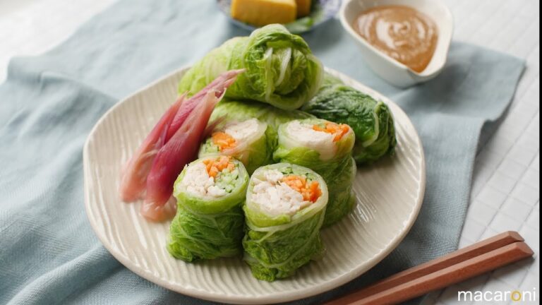 たっぷり野菜！ 鶏ささみと シャキシャキ 白菜の 生春巻き のレシピ 作り方