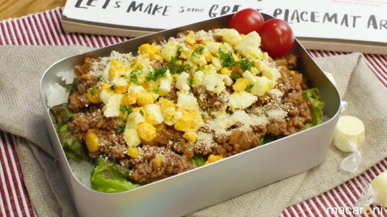 レンジで簡単カフェめし！ ねぼすけの タコライス 弁当 のレシピ 作り方