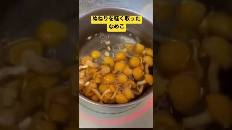 今日の味噌汁（なめこ、とうふ、ネギ）　 #shorts  #ショート