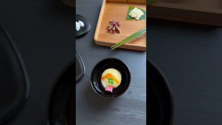 茶懐石料理 春のふっくらはまぐり入り卵豆腐の煮物椀＃幸菜庵＃茶懐石料理教室＃shorts