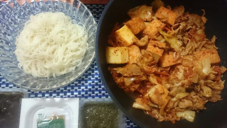 【めし日記】【三位一体そうめん】【納豆✖和布蕪✖海蘊】【絹厚揚げ✖豚キムチ】旨い❗旨すぎた❗