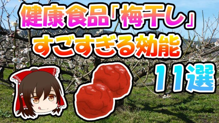 健康食品「梅干し」のすごすぎる効能11選！【ゆっくり解説】