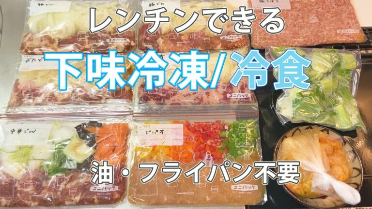 Sub)【レンチンできる下味冷凍/冷食】5種類/フライパン・油不要/疲れた時や留守番に