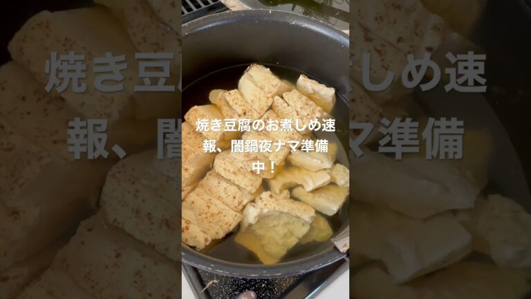 料理実験！焼き豆腐のお煮しめ、Tofu-Cooking，2023年2月17日