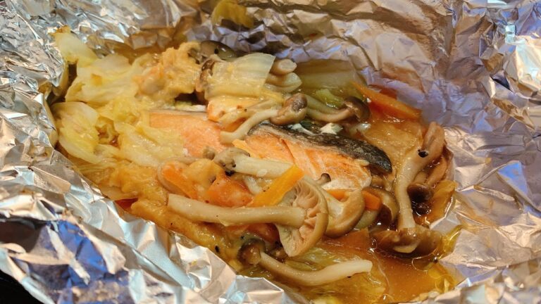 鮭のちゃんちゃん風ホイル焼きの作り方Vlog