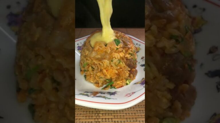 #Shorts  チーズ餡かけ豚キムチ炒飯