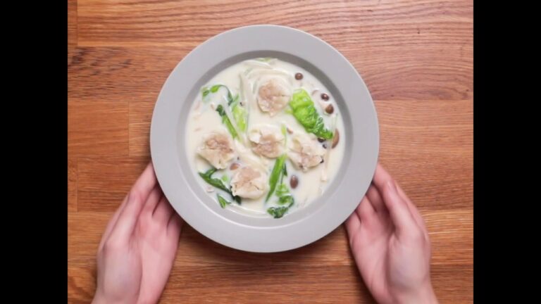 【レシピ動画】大豆焼売の豆乳スープ【簡単レシピ】