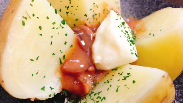 【簡単おつまみ】レンジで出来る『塩辛じゃがバター』Butter Potato making in microwave 黄油土豆