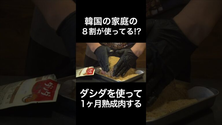 韓国の家庭の８割が使っているダシダで1ヶ月熟成肉してみた #shorts